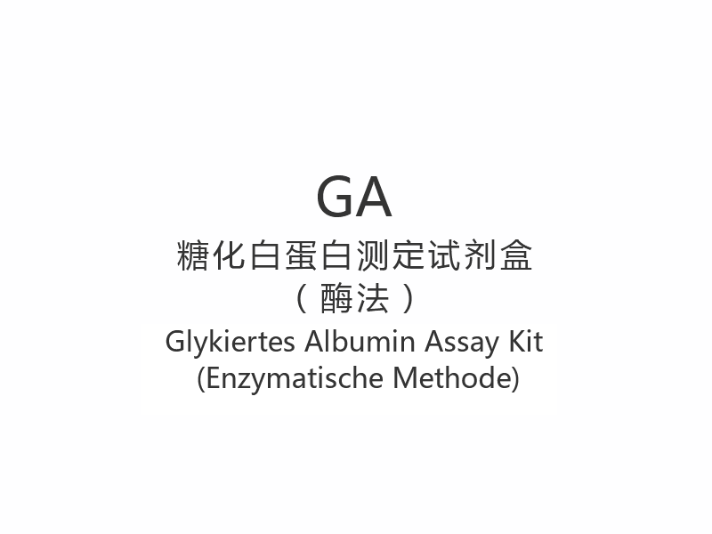 【GA】Glykiertes Albumin Assay Kit (Enzymatische Methode)